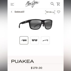 Maui Jim Puakea Matte Black Polarized Sunglasses